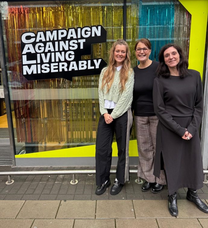 Ronnie Laura and Alexis at CALM london