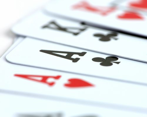 Poker cards closeup 2